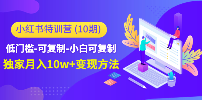 小红书特训营（第10期）低门槛-可复制-小白可复制-独家月入10w+变现方法-圆梦资源网