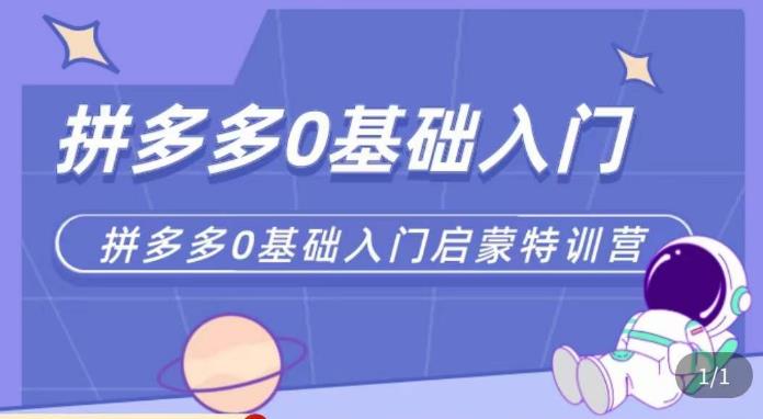 六一电商·拼多多运营0-1实操特训营，拼多多从基础到进阶的可实操玩法-圆梦资源网