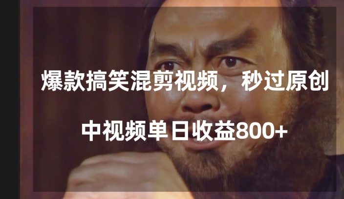 爆款搞笑混剪视频，百分百过原创，单日中视频播放收益800+【揭秘】-圆梦资源网