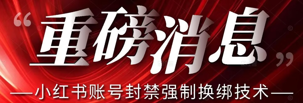 【最新】小红书账号封禁强制换绑技术可日赚300-圆梦资源网