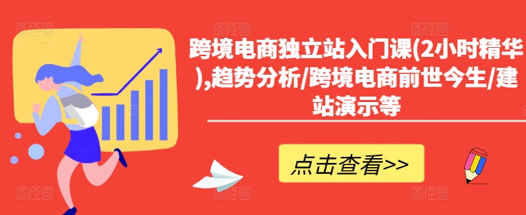 跨境电商独立站入门课(2小时精华),趋势分析/跨境电商前世今生/建站演示等-圆梦资源网