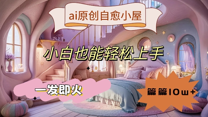 ai原创治愈小屋，小白也能轻松上手，一发即火，篇篇10w+【揭秘】-圆梦资源网