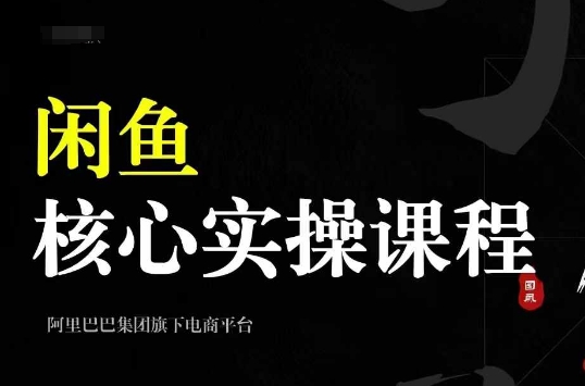 2024闲鱼核心实操课程，从养号、选品、发布、销售，教你做一个出单的闲鱼号-圆梦资源网