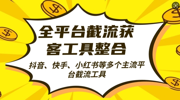 全平台截流获客工县整合全自动引流，日引2000+精准客户【揭秘】-圆梦资源网