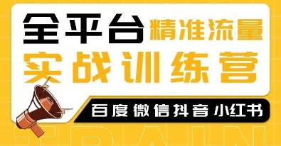 全平台精准流量实战训练营，百度微信抖音小红书SEO引流教程-圆梦资源网