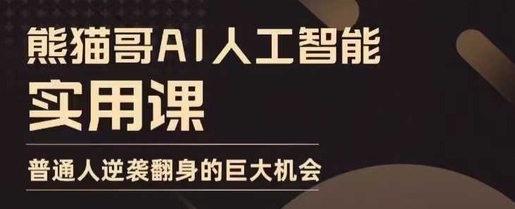 AI人工智能实用课，实在实用实战，普通人逆袭翻身的巨大机会-圆梦资源网