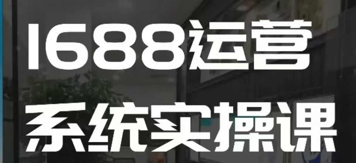 1688高阶运营系统实操课，快速掌握1688店铺运营的核心玩法-圆梦资源网