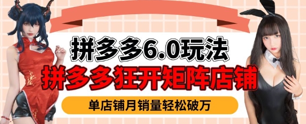 拼多多虚拟商品暴利6.0玩法，轻松实现月入过W-圆梦资源网