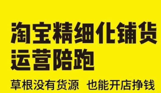 淘宝精细化铺货运营陪跑(部分更新至2025)，草根没有货源 也能开店挣钱-圆梦资源网