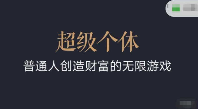 超级个体2024-2025翻盘指南，普通人创造财富的无限游戏-圆梦资源网