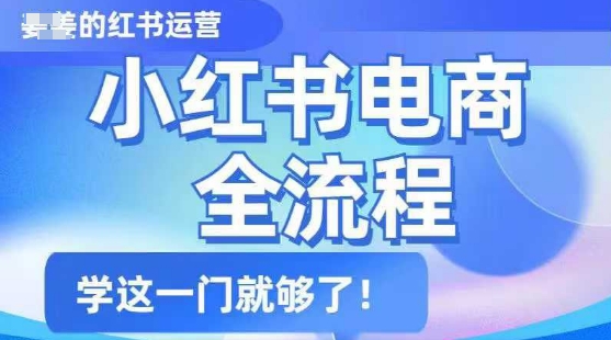 小红书电商全流程，精简易懂，从入门到精通，学这一门就够了-圆梦资源网