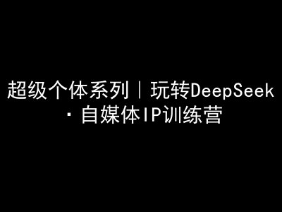 超级个体系列，玩转DeepSeek·自媒体IP训练营，deepseek教程-圆梦资源网